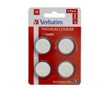 Bateria i akumulatorek Verbatim Premium Lithium CR2450 3V (4 szt.)